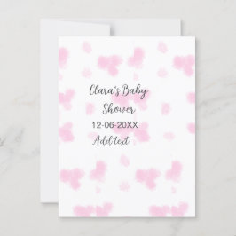 Rosa niedliche Blume Babydusche Aquarell Modernes  Postkarte