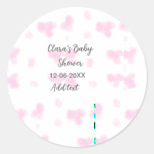 Rosa niedliche Blume Babydusche Aquarell Modernes 