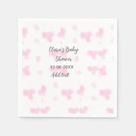 Rosa niedliche Blume Babydusche Aquarell Modernes  Serviette