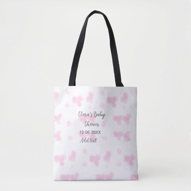 Rosa niedliche Blume Babydusche Aquarell Modernes  Tasche (Vorderseite)