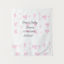 Rosa niedliche Blume Babydusche Aquarell Modernes 