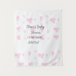 Rosa niedliche Blume Babydusche Aquarell Modernes  Wandteppich