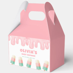 Rosa Niedliche Melt Ice Creme Pop Girl Baby Dusche Geschenkschachtel