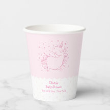 Rosa Niedliche moderne Polka Dot Unicorn Kinderdus