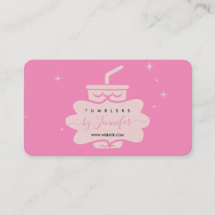 Rosa Niedliche Tumbler-Tasse Visitenkarte