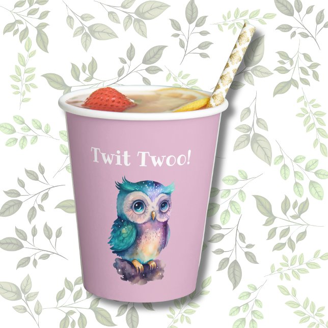 Rosa, Niedliche Waldwälder Pappbecher (Von Creator hochgeladen)