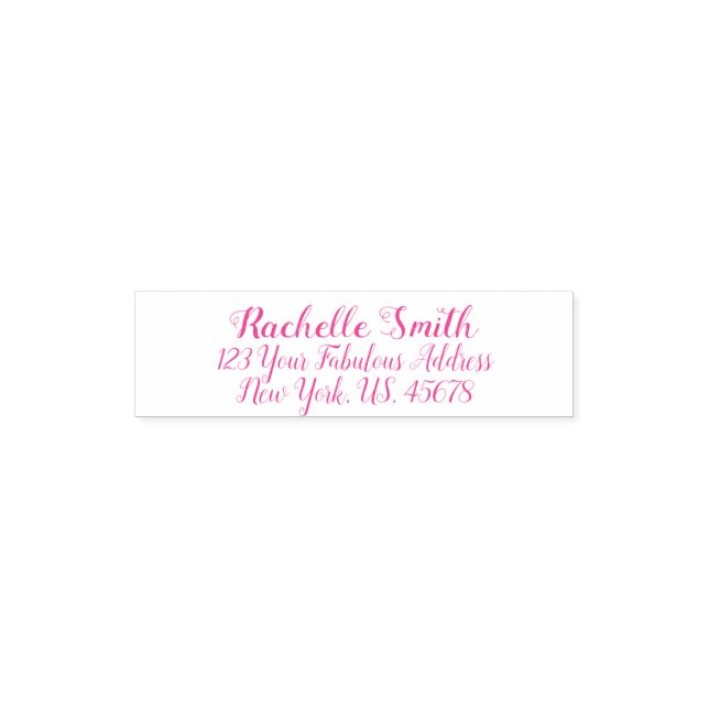 Rosa Niedliche Wirble Doodles | Benutzerdefinierte Permastempel (Design)