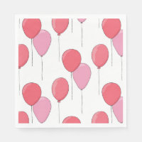 Rosa niedlicher Luftballon. Kindermädchen Geburtsm