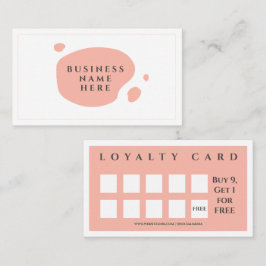 Rosa Niedlicher Minimalistischer Salon Coffee Shop Treuekarte