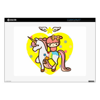 Rosa niedliches Unicorn- und kawaiihaustier Laptop Schutzfolien