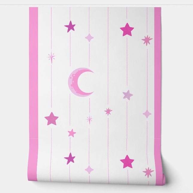 Rosa Night Sky Wallpaper Tapete (Abrollen)