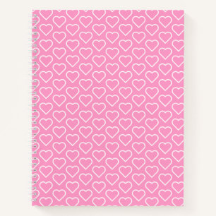 Rosa Notebook mit Herz - Farbe wählen Notizbuch