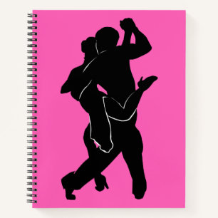 Rosa Notebook mit Tango Dancer Couple Notizbuch