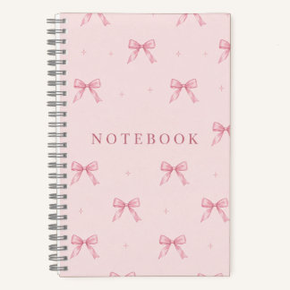 Rosa Notizbuch mit Schleife – A5 Notizjournal mit