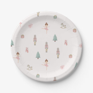 Rosa Nussknacker-Ballett-Baby-Party-Teller Pappteller