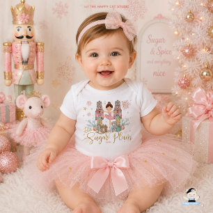 Rosa Nussknacker Kleine Zuckerpflaume Wunderland Baby Strampler