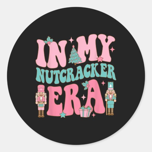 Rosa Nussknacker-Truppe in meiner Nussknackerzeit Runder Aufkleber (Vorderseite)
