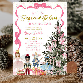 Rosa Nussknacker-Weihnachtsbabyparty Einladung