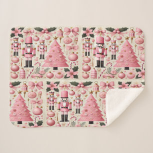 Rosa Nussknacker-Weihnachtsbaum  Sherpadecke