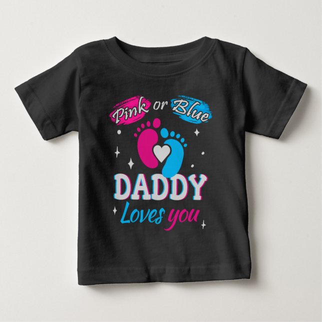 Rosa oder Blau, Daddy Lieben Sie Baby T-shirt (Vorderseite)