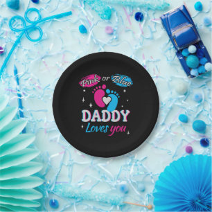 Rosa oder Blau, Daddy Lieben Sie Pappteller