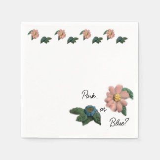 Rosa oder Blau? Geschlecht offenbart Baby-Dusche N Serviette