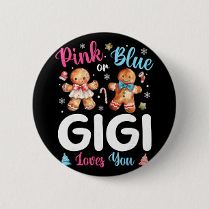 Rosa oder Blau Gigi liebt dich Geschlecht enthüllu Button