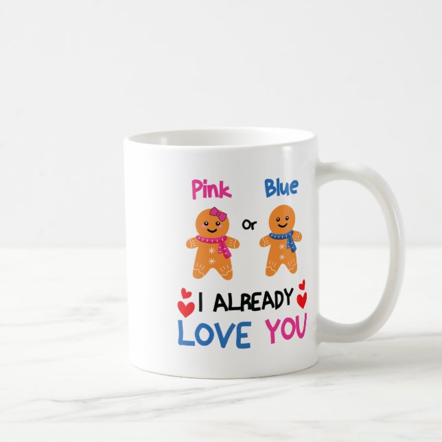 Rosa oder Blau Ich liebe dich bereits Geschlecht E Kaffeetasse (Rechts)