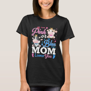 Rosa oder Blau Mama liebt dich Geschenke Kuh Baby T-Shirt