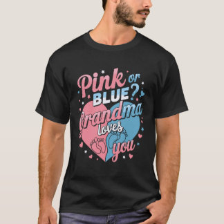 Rosa oder Blau Oma liebt dich Geschlecht Enthüllun T-Shirt