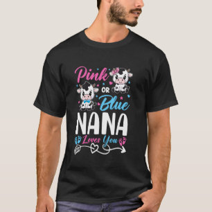 Rosa oder Blau Oma liebt dich Kuh Baby Geschlecht T-Shirt