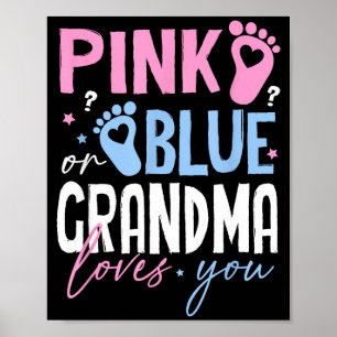 Rosa oder blau Oma liebt Geschlechtsenthüllung neu Poster