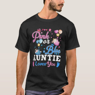 Rosa oder Blau Tante liebt dich Kuh Baby Geschlech T-Shirt