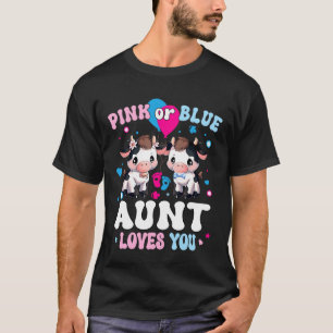 Rosa oder Blau Tante liebt dich Kuh Geschlecht Ent T-Shirt