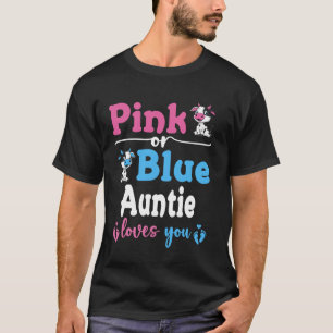 Rosa oder Blau Tante liebt dich Kuh Geschlechtsent T-Shirt