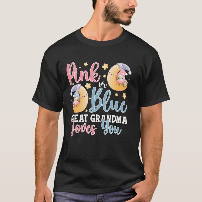 Rosa oder Blau Urgroßmutter liebt dich Schlafkuh B T-Shirt (Vorderseite)