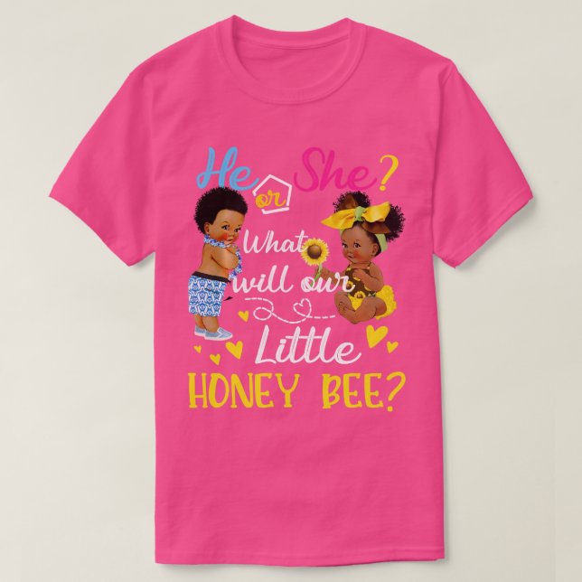 Rosa oder blau, was wird unser kleines Honigbienen T-Shirt (Design vorne)