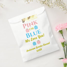 Rosa oder blau, wir Liebe dich! Geschlechtsankündi Geschenktütchen