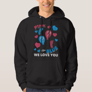 Rosa oder blau Wir Liebe Sie Baby Party Geschlecht Hoodie