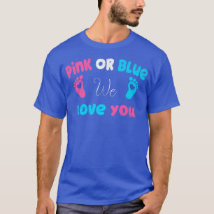 Rosa oder Blau Wir Liebe Sie Eltern Baby Party Gen T-Shirt