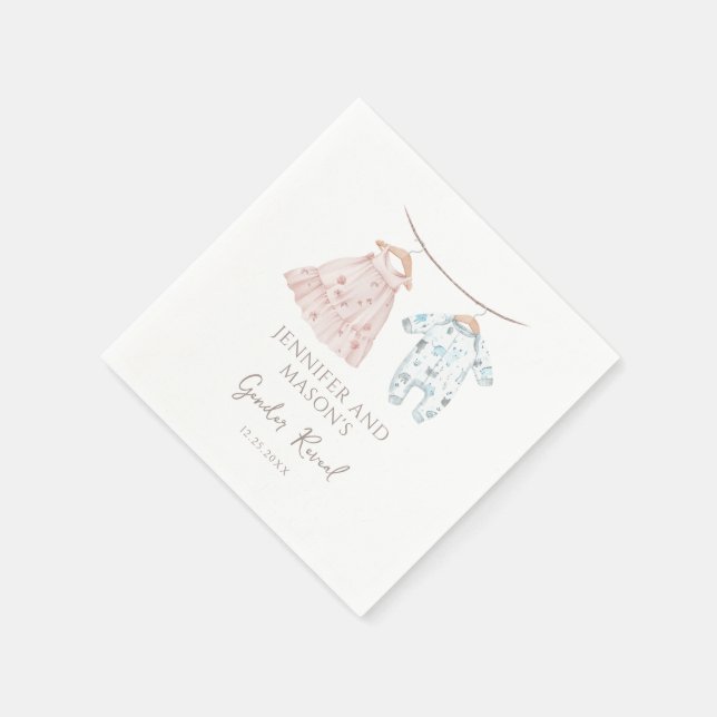 Rosa oder blaue Baby-Kleidung Boho Gender-Offenbar Serviette (Ecke)