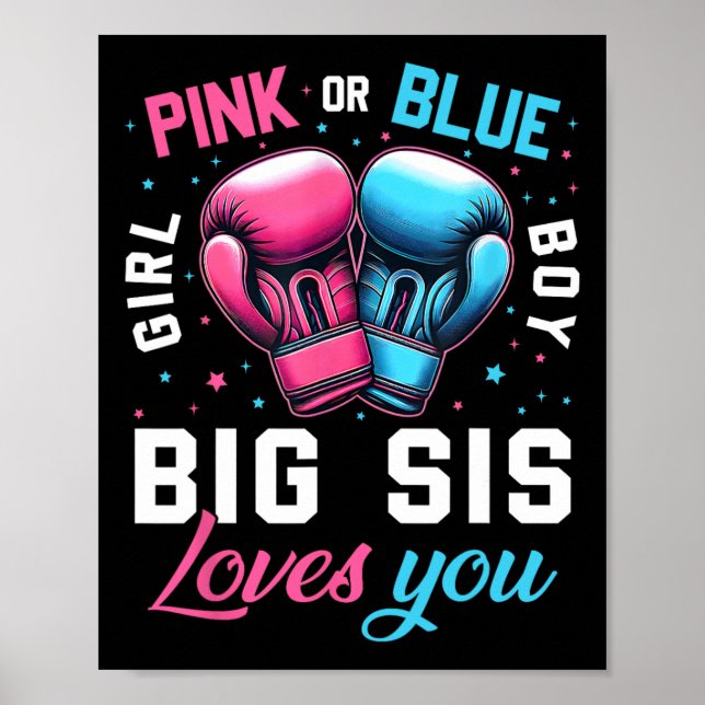 Rosa oder blaue Big Sis Lieben, die Sie Boxing Gen Poster (Vorne)