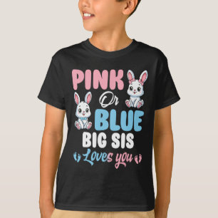 Rosa oder blaue Big Sis Lieben Sie sonniges Geschl T-Shirt
