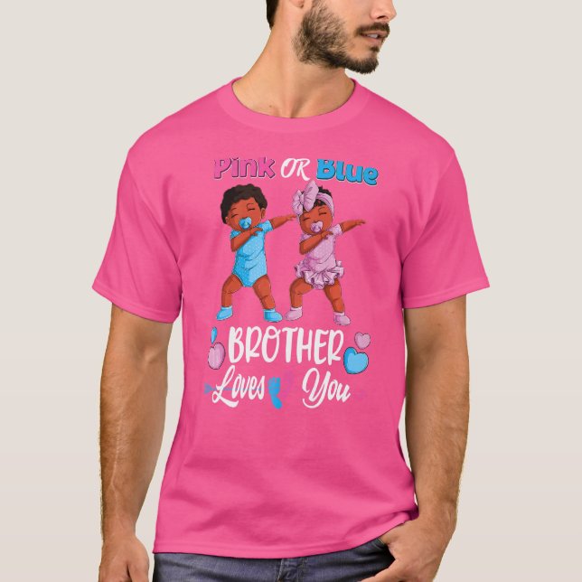 Rosa oder blaue Brüder Lieben Sie Schwarzes Baby G T-Shirt (Vorderseite)