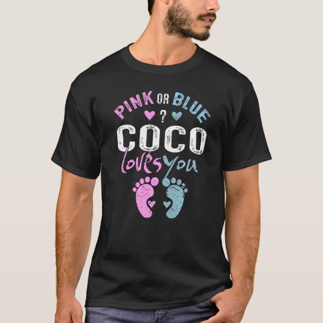 Rosa oder blaue Coco-Lieben Ihr Oma für Oma T-Shirt (Vorderseite)