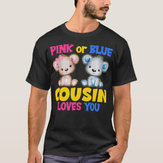 Rosa oder blaue Cousin Lieben Ihr Baby-Duschgeschl T-Shirt