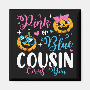 Rosa oder blaue Cousin-Lieben Sie Pumpkin Baby Squ Magnet