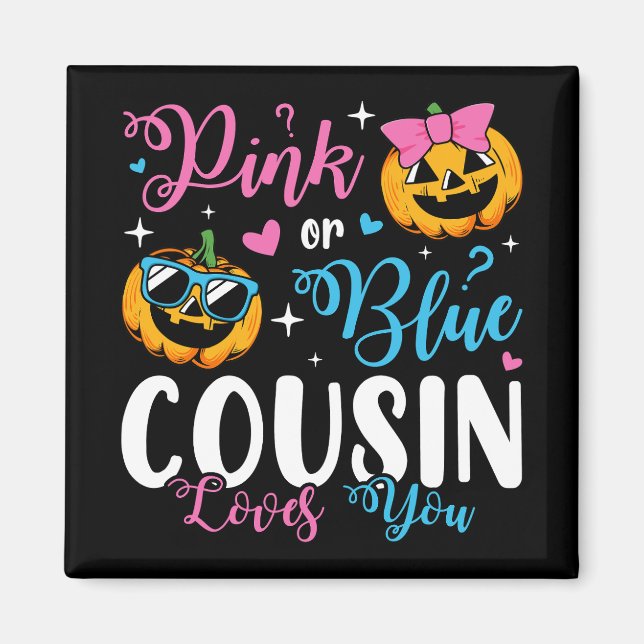 Rosa oder blaue Cousin-Lieben Sie Pumpkin Baby Squ Magnet (Vorne)