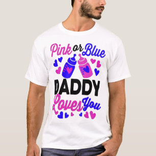 Rosa oder blaue DADDY-Lieben   Geschenkgutscheine  T-Shirt