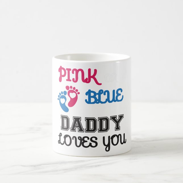 Rosa oder blaue Daddy Lieben Kaffeetasse (Mittel)